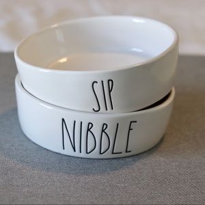 RAE DUNN Pet Bowls SIP & NIBBLE